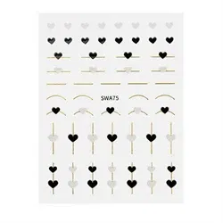 Klistermærker med hjerter, selvklæbende og ultratynde, SWA75, GNB